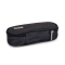 Lurex - Organized Oval Pencil Case for Children and Teens 22x5Hx7 cm Black
