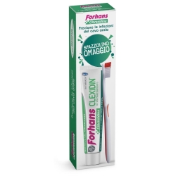 Forhans Clexidin - Fluoride-Free Gel Toothpaste with Chlorhexidine and Toothbrush