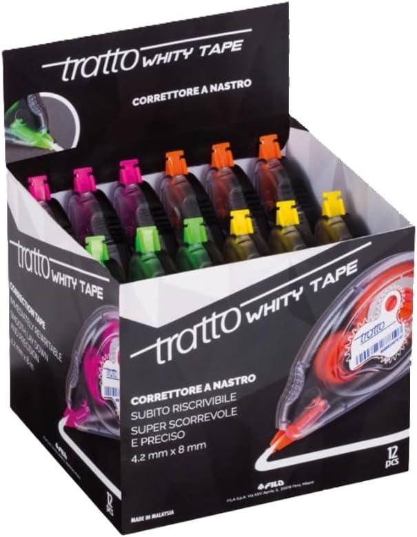 Tratto Whity Tape - 12 Assorted Color Correction Tapes