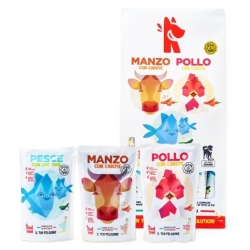 grain free dog MIX Mix Beef Chicken Fish - Complete food for dogs 14 sachets of 700 gr