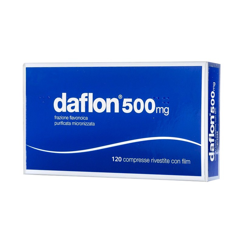 SERVIER - Daflon 500 Mg - Treatment Of Venous Insufficiency 120 Coated  Tablets