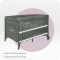 Belove Plus - 2-in-1 Folding Double-Height Camping Cot with Mattress, Changing Table, and Play Arch, Green