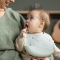 Silicone Bib with Adjustable Pocket, Washable, Green