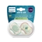 Ultra Air - 2 Orthodontic Silicone Pacifiers 6-18M Pastel Green and Pastel Blue