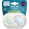 Ultra Air - 2 Orthodontic Silicone Pacifiers 6-18 Months, Pastel Green and Pink