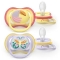 Ultra Air - 2 Orthodontic Silicone Pacifiers 0-6m yellow