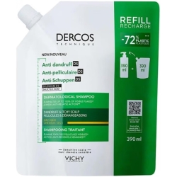 VICHY Dercos Technique - Anti-Dandruff Shampoo for Dry and Itchy Hair Refill 390 ml