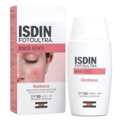 Isdin Fotoultra Redness SPF 50 Facial Sunscreen, Anti-Redness Emulsion for Sensitive Skin, 50 ml