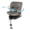 Iturn Pro I-Size - 360° Swivel Car Seat Isofix 40-150 cm Gray