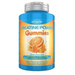 Ultimate Italia Creatine Power Gummies Orange Flavor 60 Gummy Candies - Energy Supplement