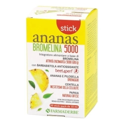 Ananas Bromelina 5000 - Supplement for drainage, microcirculation and digestion 20 Sticks