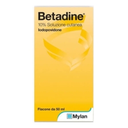 Betadine 10% Cutaneous Solution - Injured Skin Disinfection 50 ml