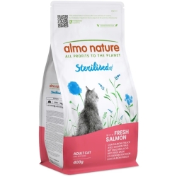 holistic adult sterilised cats with salmon and rice - dry cat food - 400g