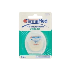 Waxed Dental Floss with Fluoride and Mint Deep Cleaning 50 m