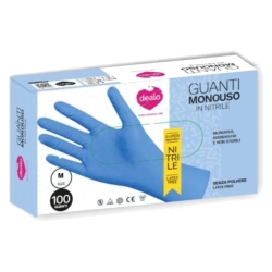 Dealo Disposable Blue Nitrile Gloves Size M