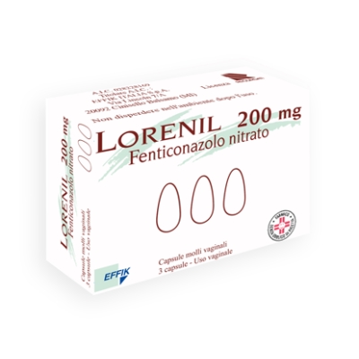 lorenil 200 mg per trattamento della candida 3 cps molli vaginali