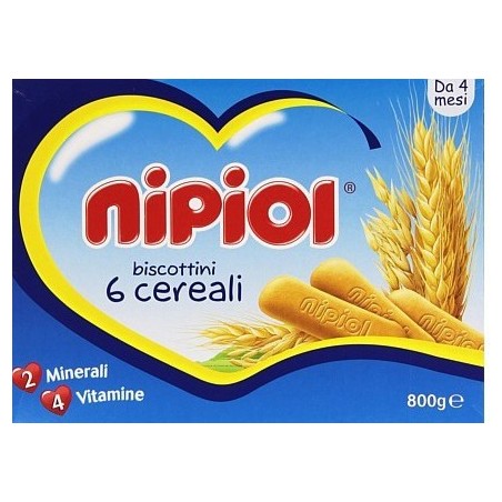 Nipiol - 6 cereals biscuits 800 g 4m+