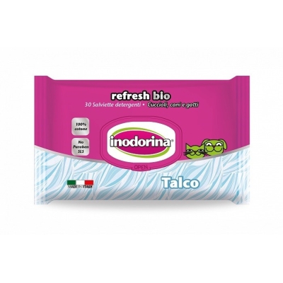 bio talc refresh 30 wet wipes for dogs and cats